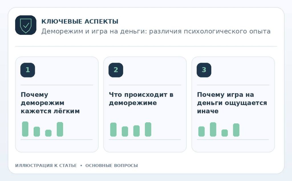 Деморежим и игра на деньги: различия психологического опыта — основные вопросы
