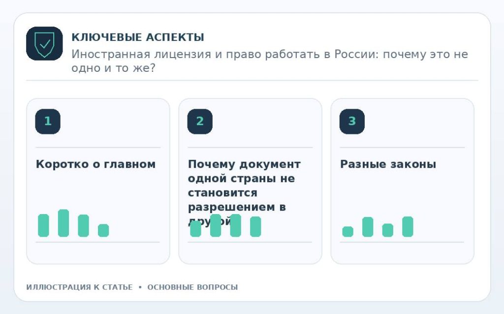Иностранная лицензия и право работать в России: почему это не одно и то же? — основные вопросы