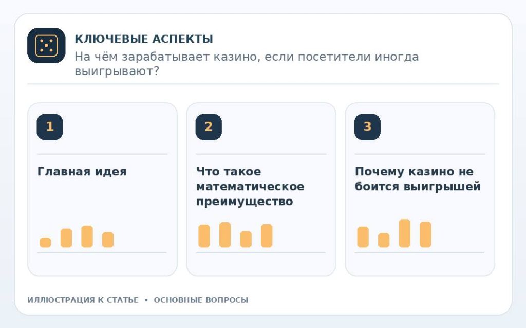 На чём зарабатывает казино, если посетители иногда выигрывают? — основные вопросы