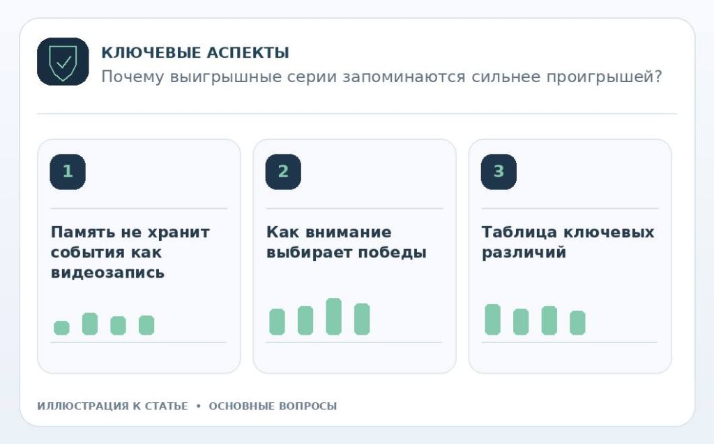 Почему выигрышные серии запоминаются сильнее проигрышей? — основные вопросы