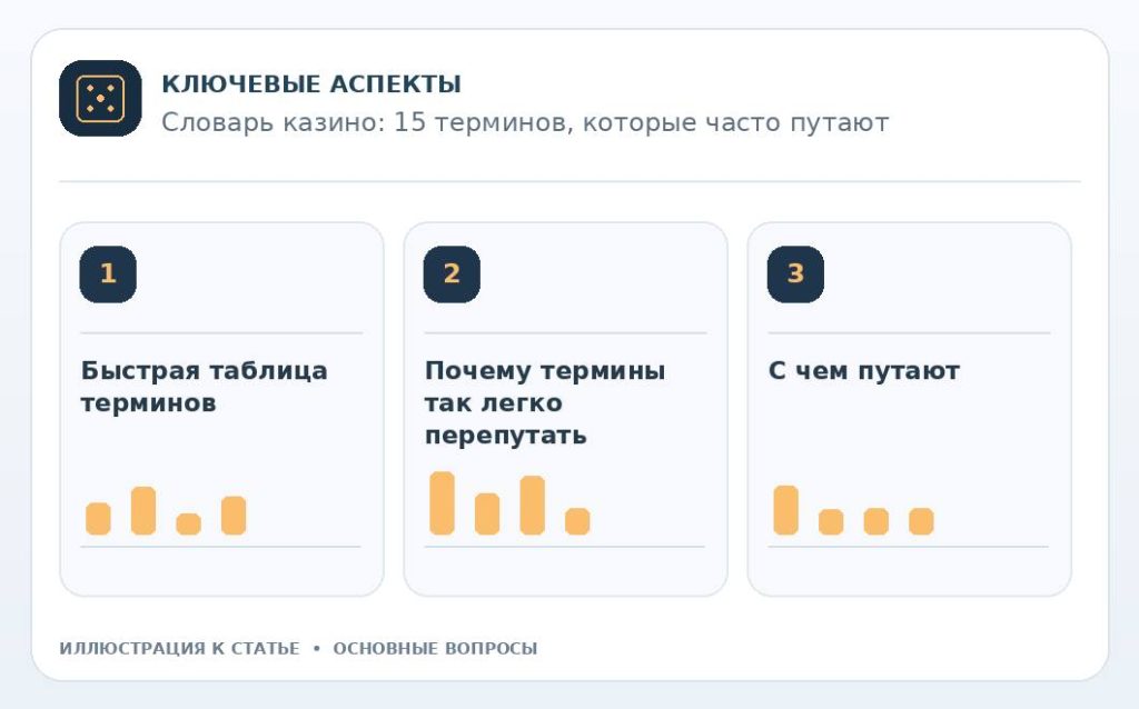 Словарь казино: 15 терминов, которые часто путают — основные вопросы