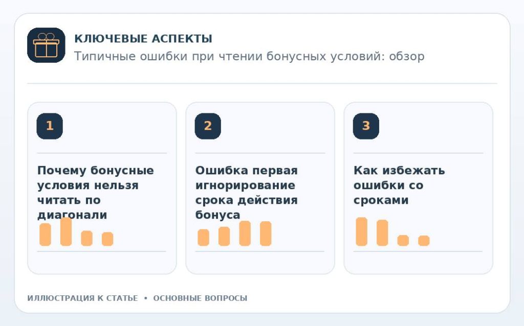 Типичные ошибки при чтении бонусных условий: обзор — основные вопросы