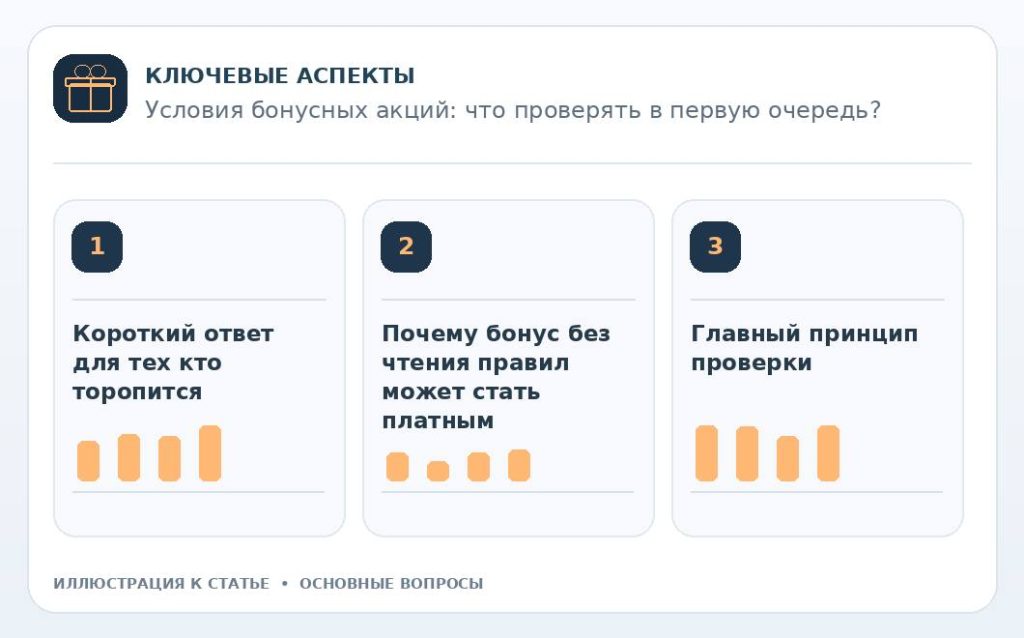 Условия бонусных акций: что проверять в первую очередь? — основные вопросы